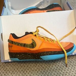 Nike Ja Morant Orange and Blue Athletic Sneakers Sz 6.5Y